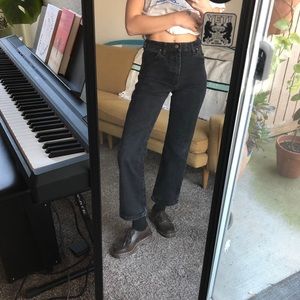 (SOLD on Depop) Faded Black Wranglers Jeans